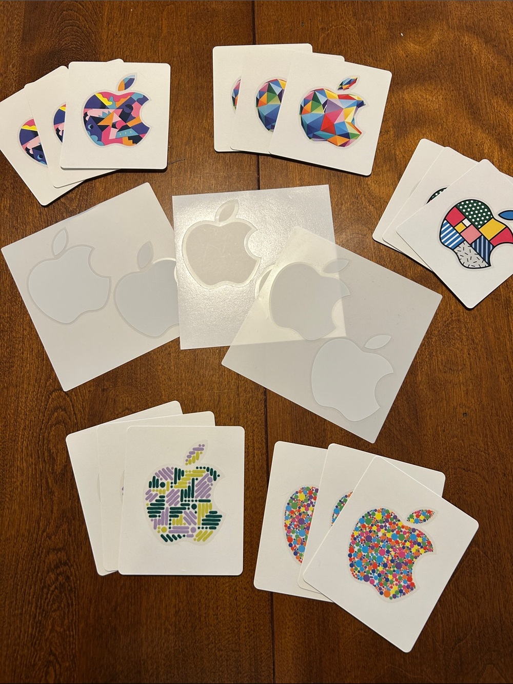 Apple Multicolor and White Logo Sticker Set (21) New